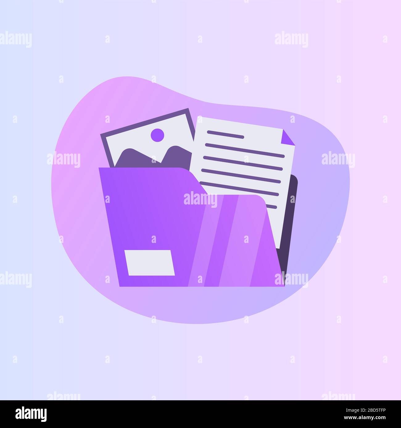 business file document folder icon with modern color full and fluid ...