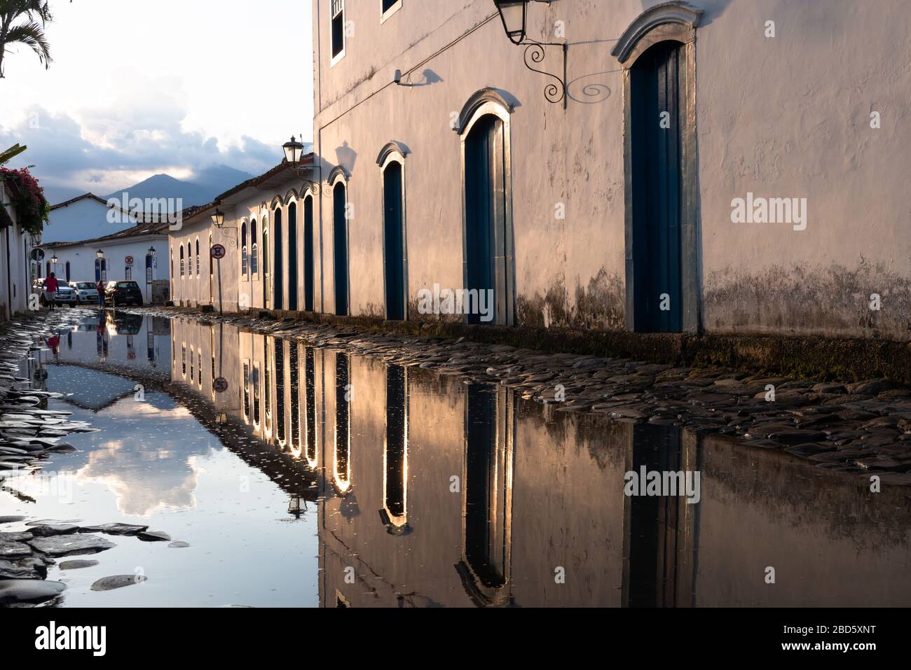 Street in Paraty hystoric center, Rio de Janeiro, Brazil Stock Photo