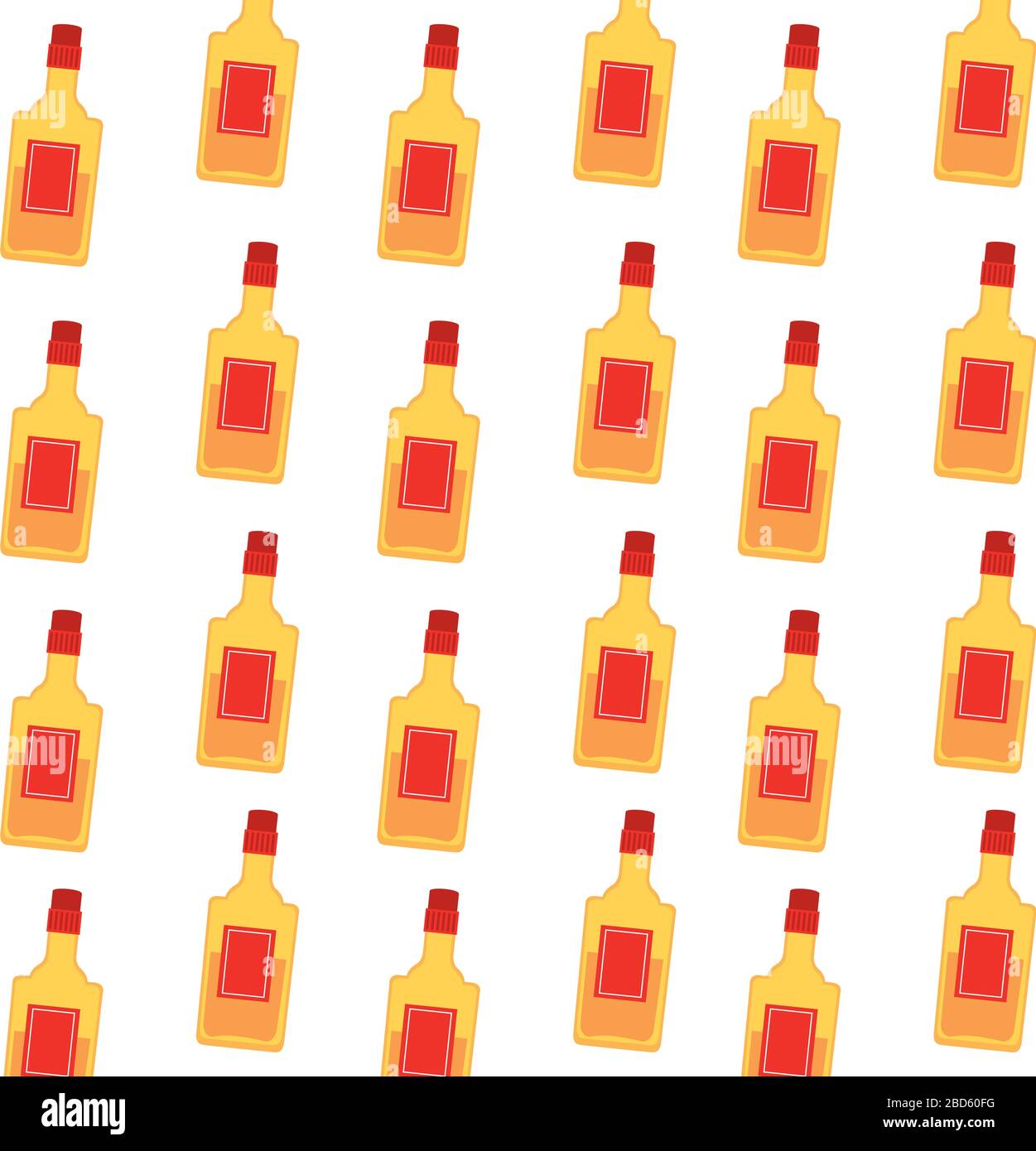 Isolated mexican tequila bottles background vector design Stock Vector