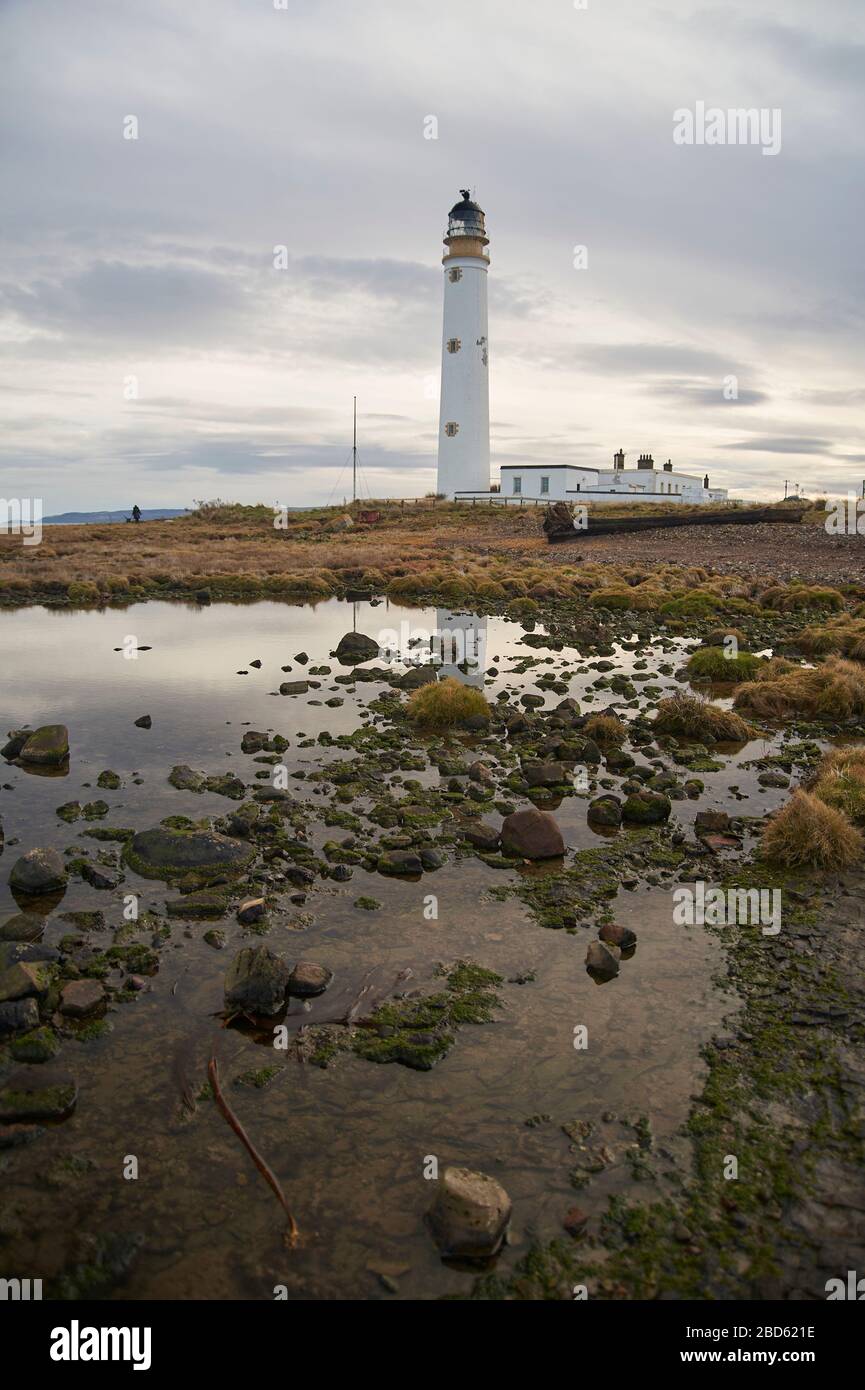 Barns Ness Lighthouse, Dunbar, East Lothian, Scotland, UK, GB. Stock Photo