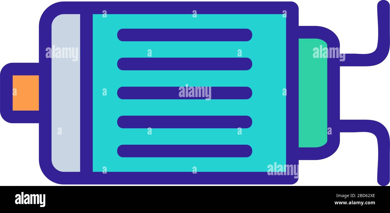 electric motor icon vector outline illustration Stock Vector Image ...