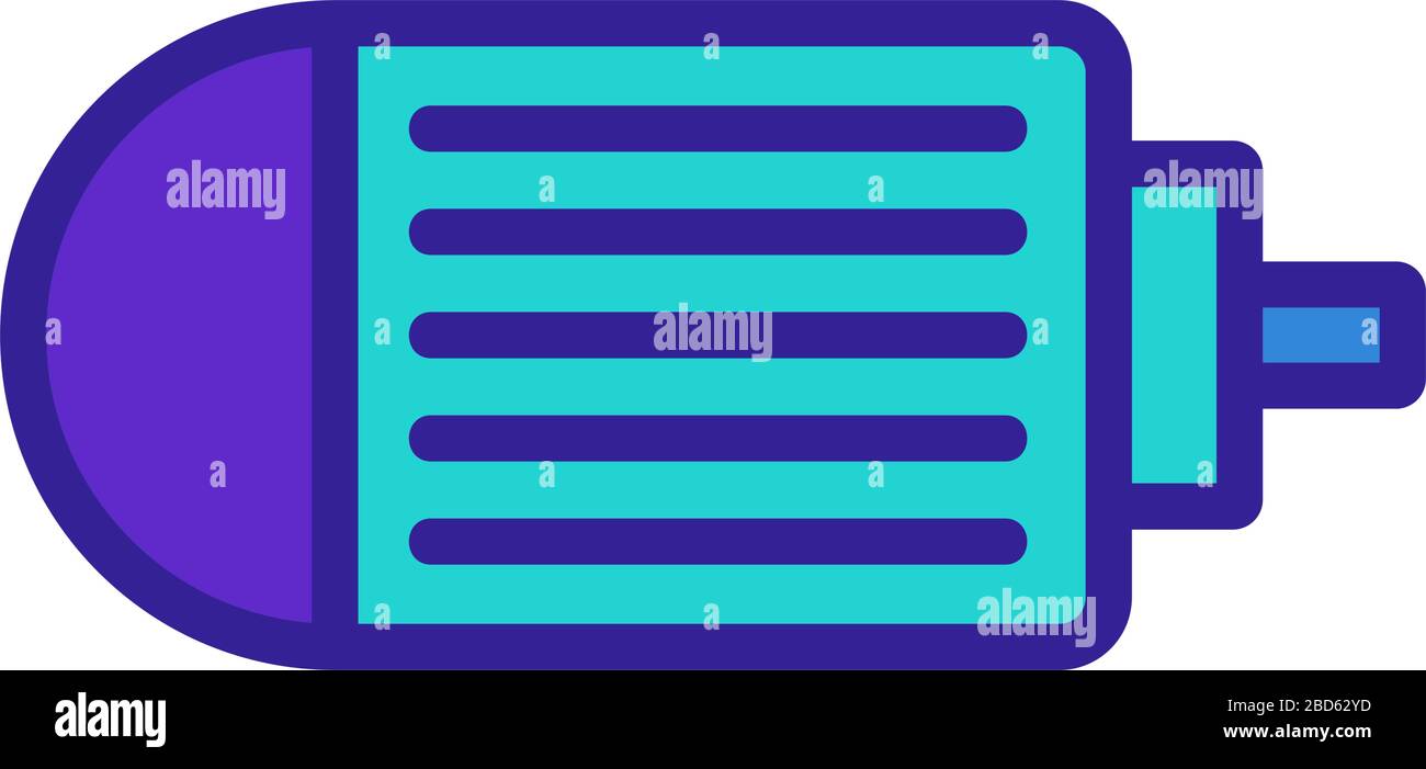 electric motor icon vector outline illustration Stock Vector Image ...