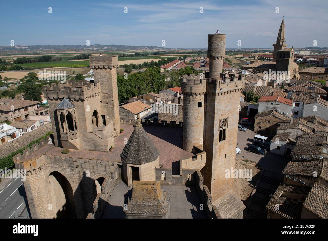 Palace of the Kings of Navarre of Olite, Olite, Navarre province, Spain, Europe Stock Photo