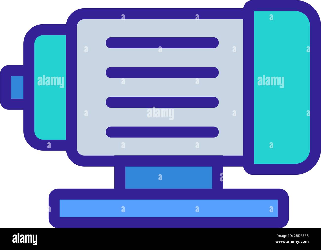 electric motor icon vector outline illustration Stock Vector Image ...