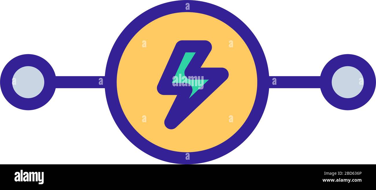 electric motor icon vector outline illustration Stock Vector Image ...