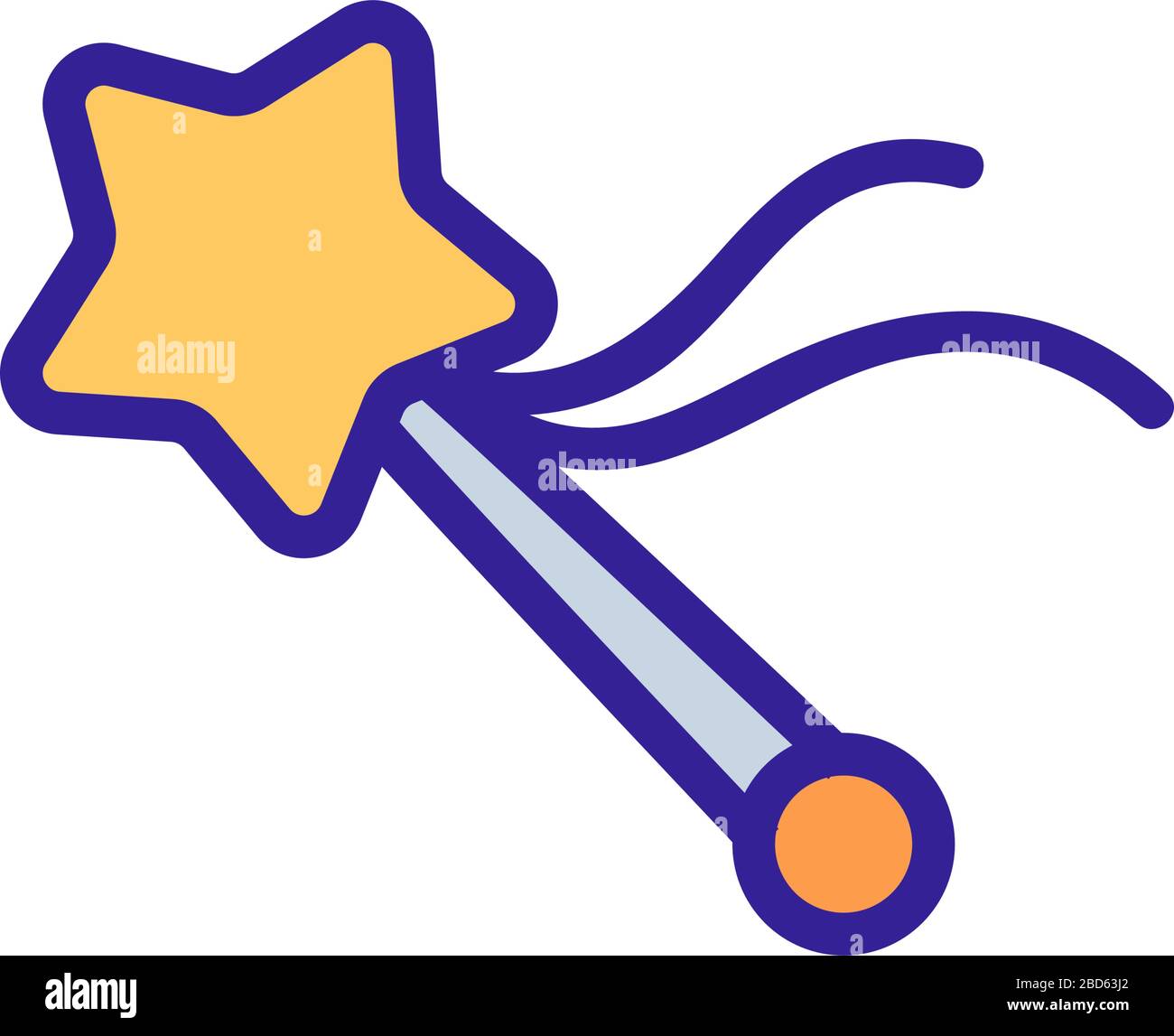 magic wand icon vector outline illustration Stock Vector Image &amp; Art ...