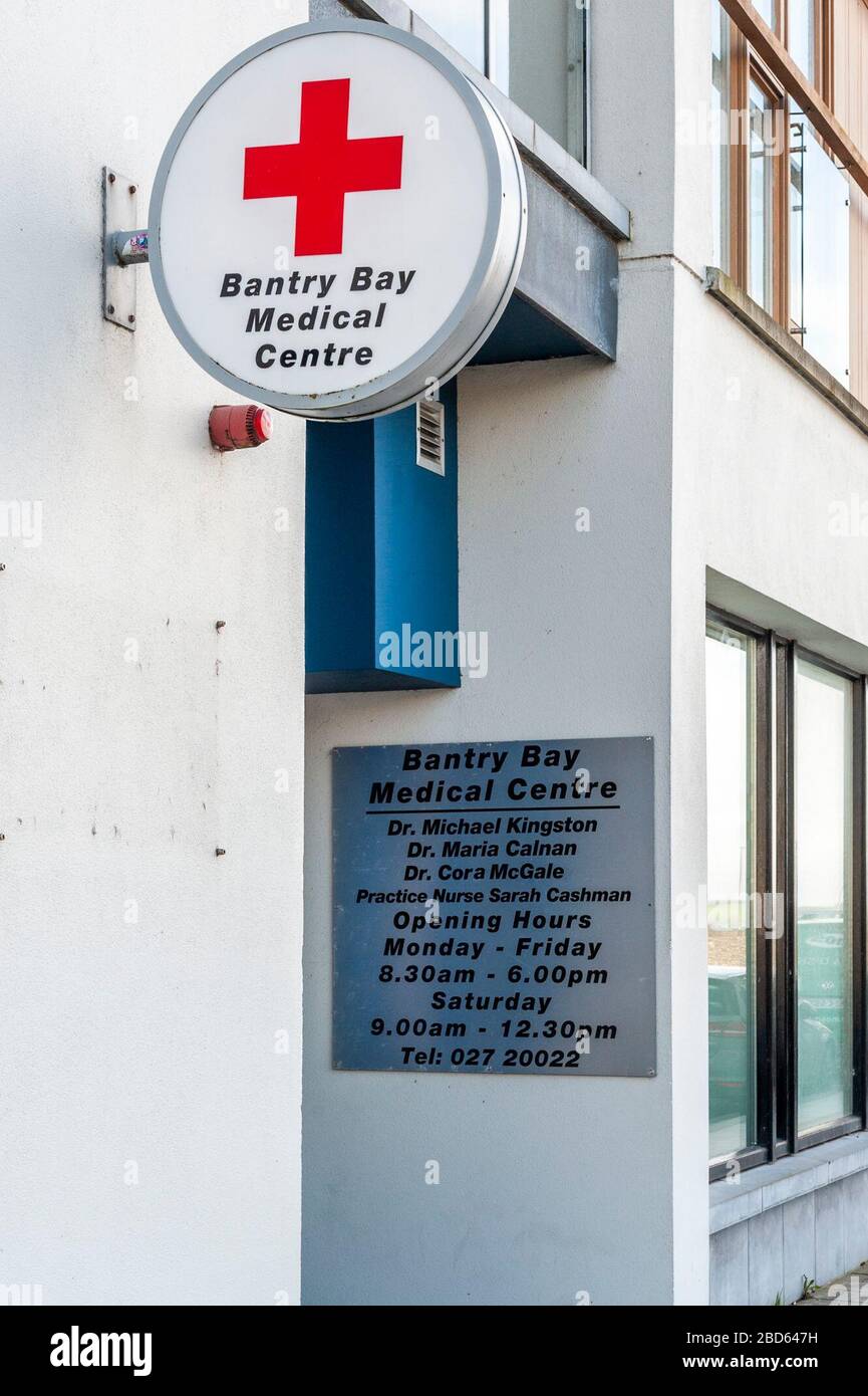 Bantry, West Cork, Ireland. 7th Apr, 2020. The Bantry Bay Medical Centre is to become a Covid-19 Assessment Hub, one of up to 39 country-wide and 4 Co. Cork based hubs. Starting this Friday 10th April, anyone who has Covid-19, or thinks they have the virus, will be referred to a hub by their GP. The hubs will be open from 8am to 8pm, seven days a week. Credit: Andy Gibson/Alamy Live News Stock Photo