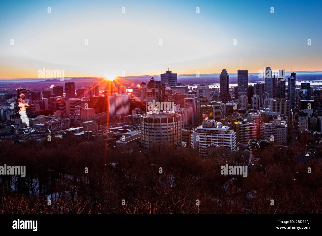 Sunrise over Montreal, Quebec, Canada Stock Photo Alamy