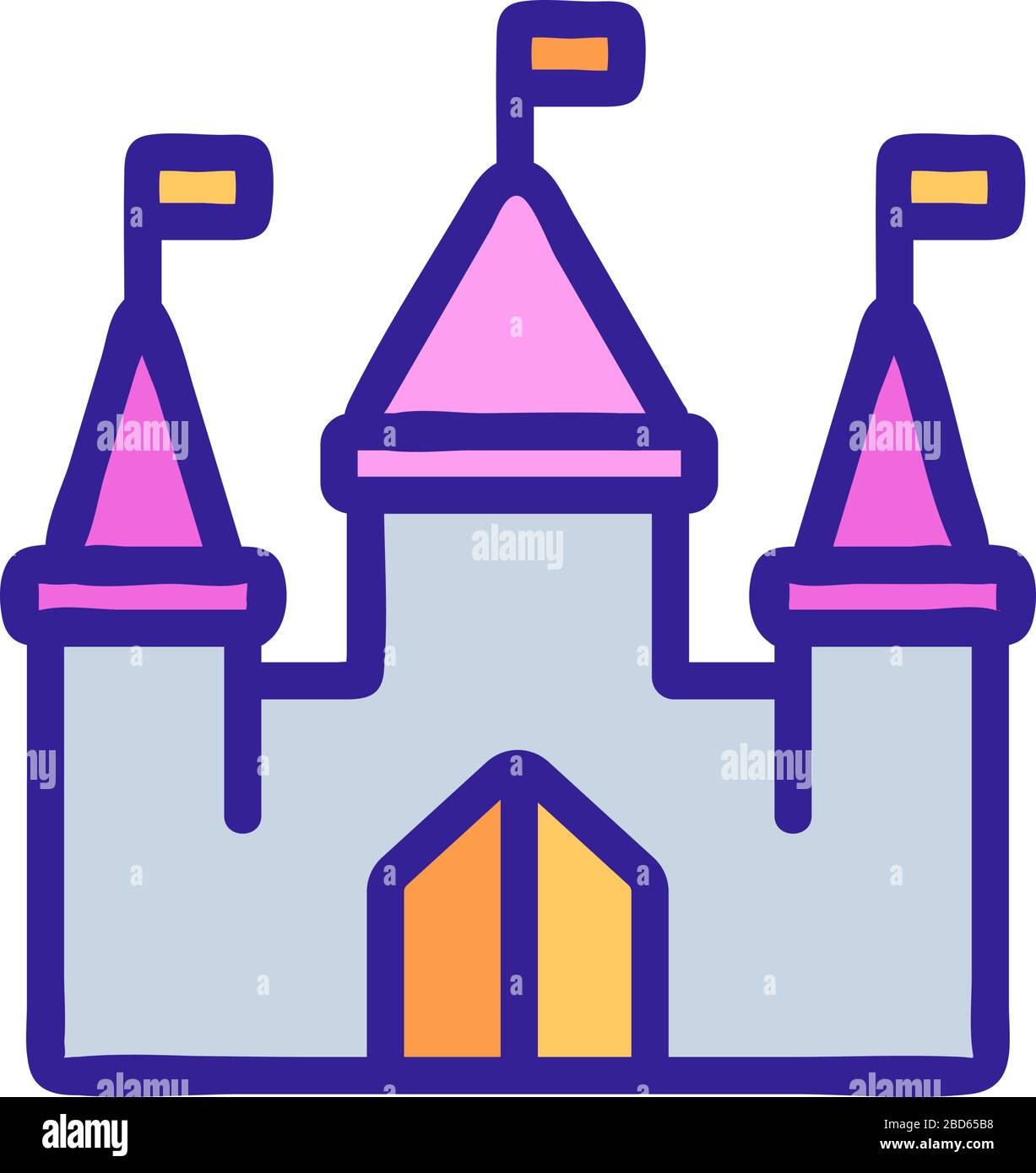 fortress icon vector outline illustration Stock Vector Image & Art - Alamy