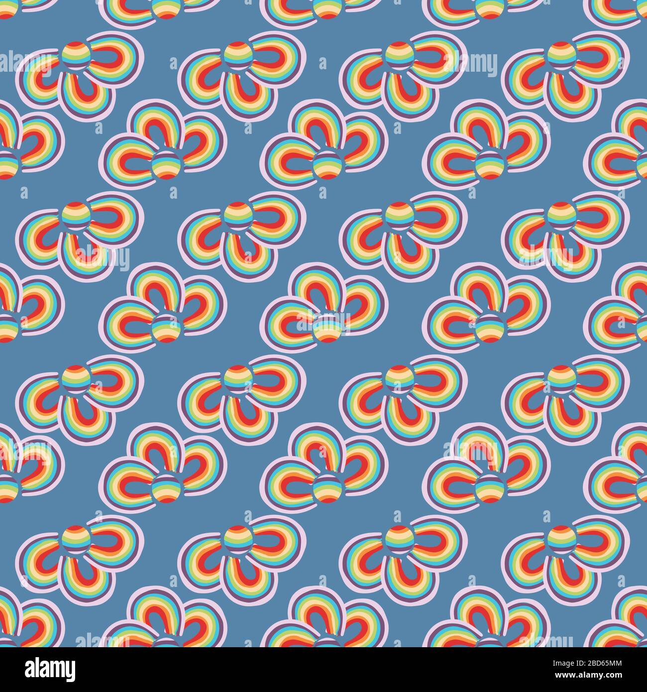rainbow clover shapes seamless vector pattern Stock Vector Image & Art ...