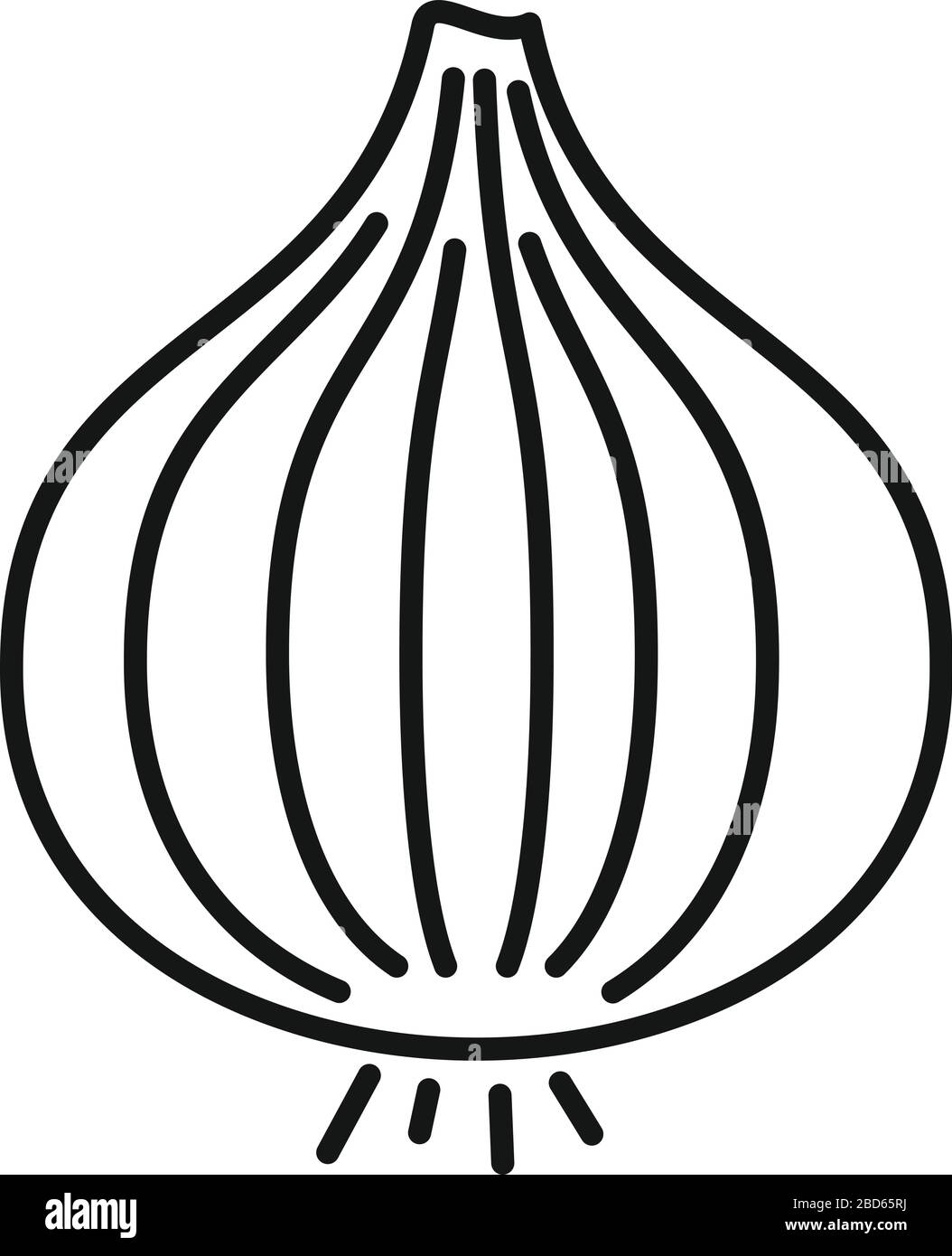 Food onion icon. Outline food onion vector icon for web design isolated