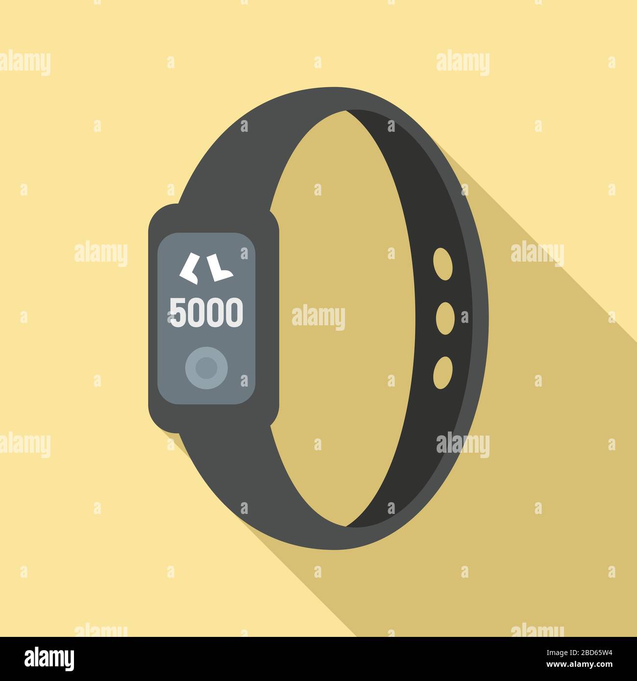 Heart rate smartwatch icon. Flat illustration of heart rate smartwatch ...