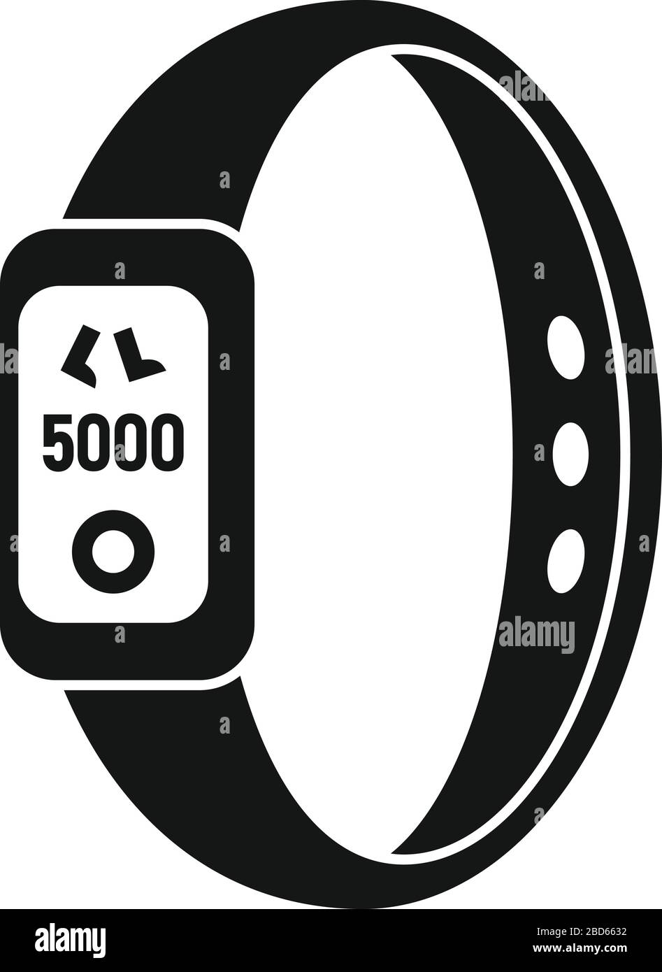 Heart rate smartwatch icon. Simple illustration of heart rate ...