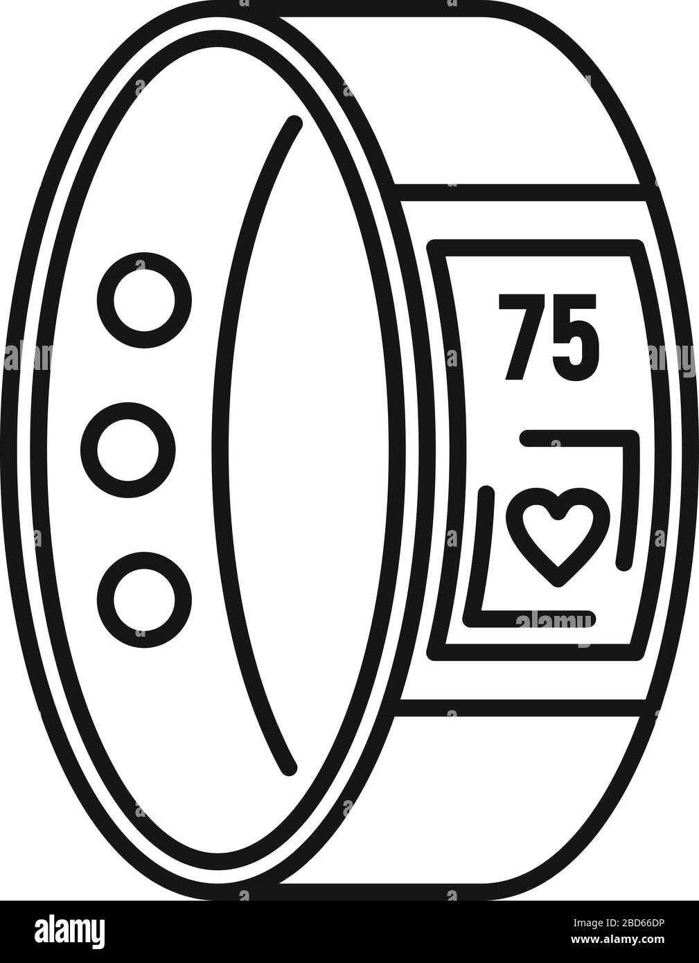Smartwatch icon. Outline smartwatch vector icon for web design isolated on white background Stock Vector