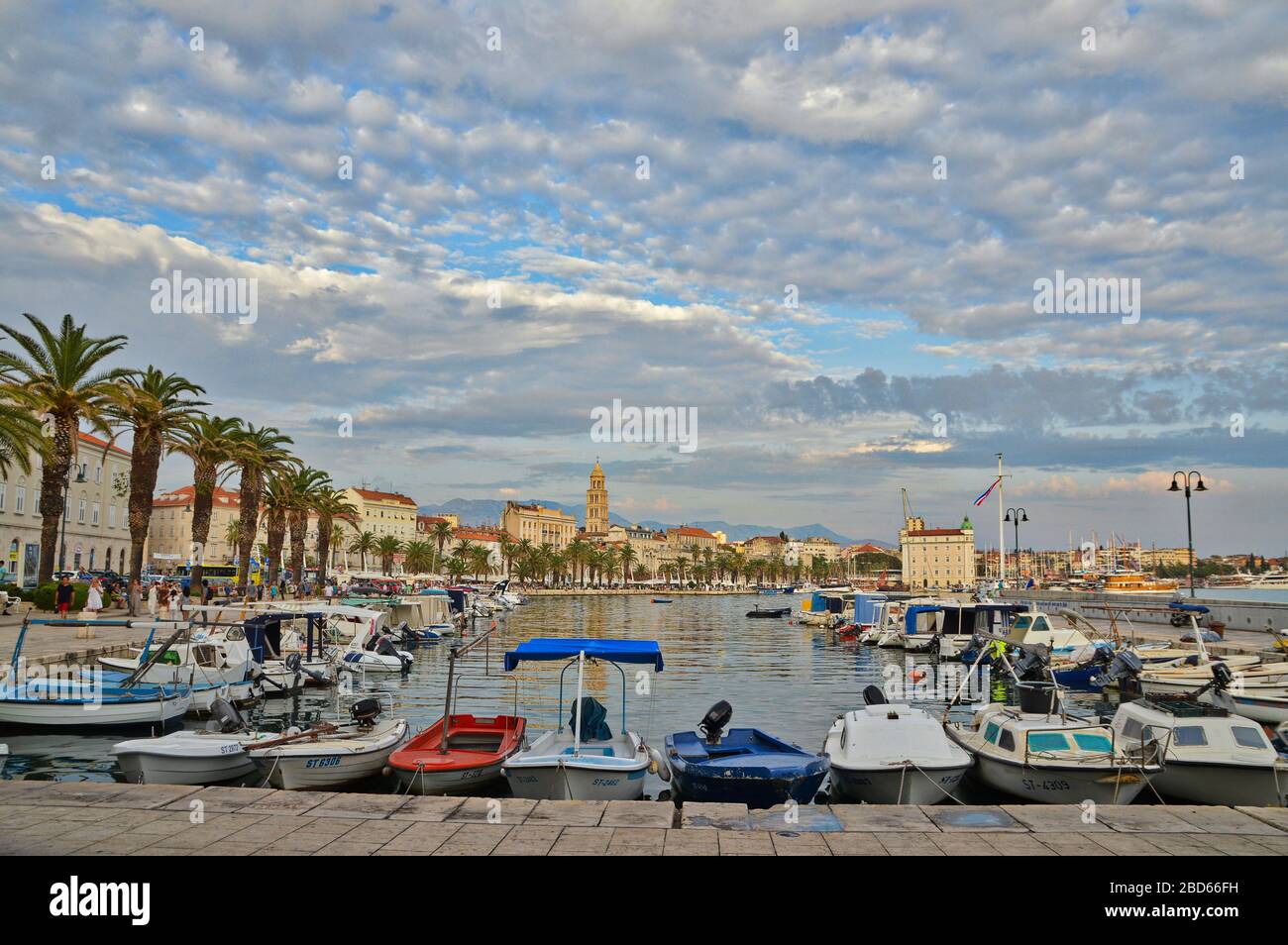 Panoramic view of Split, city in Croatia Stock Photo