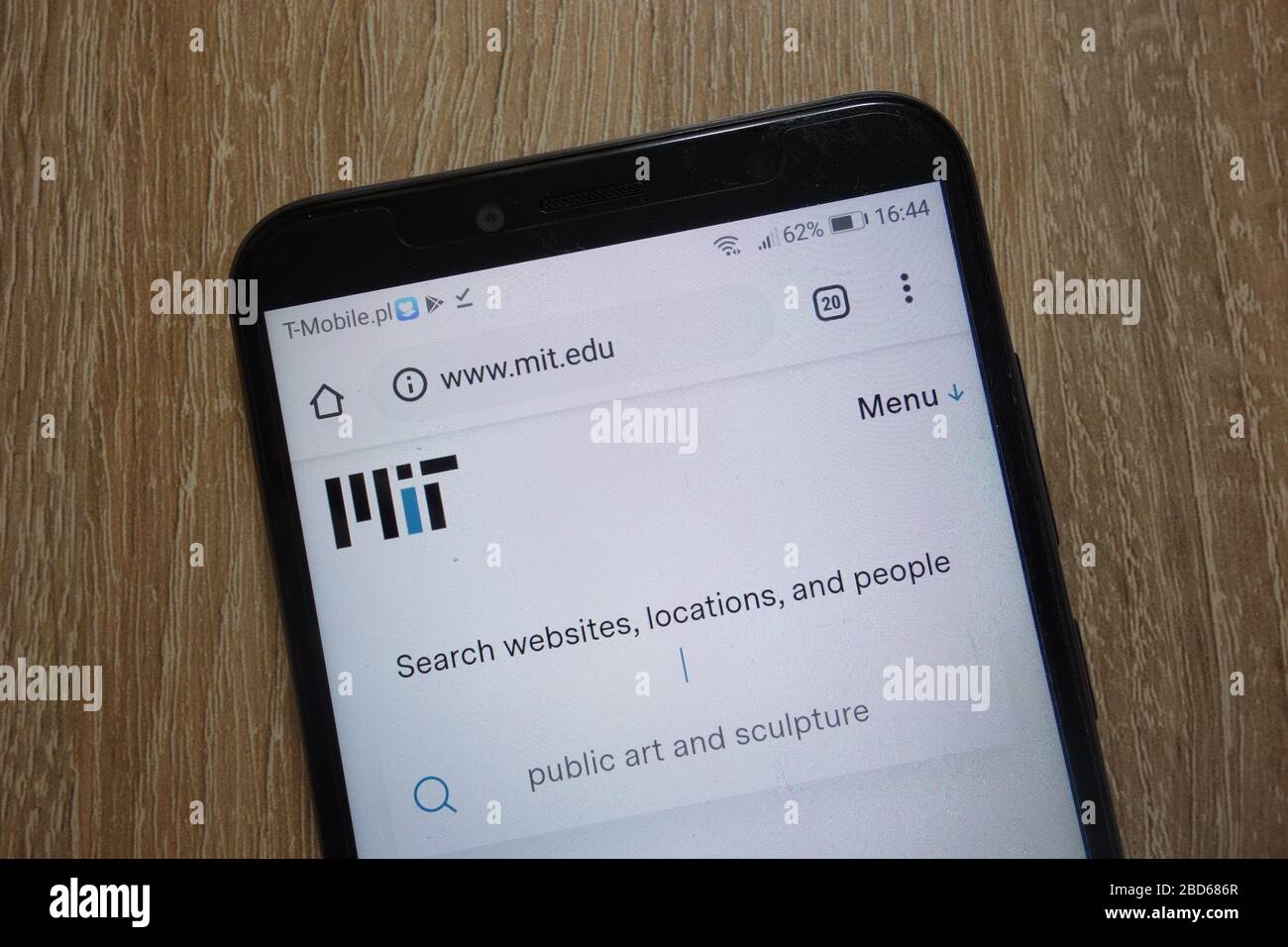 Massachusetts Institute of Technology (MIT) website (www.mit.edu) displayed on smartphone Stock Photo