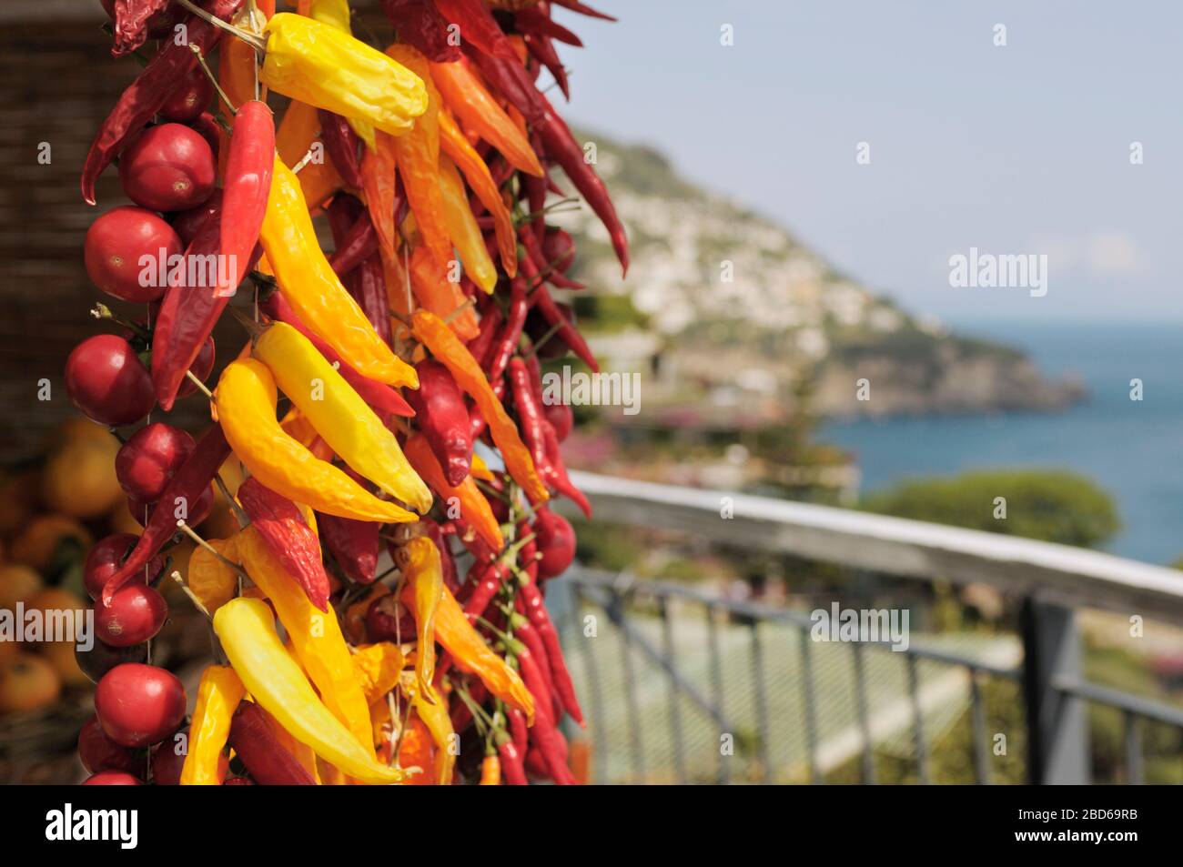 Amalfi Coast peppers at a market produce Stock Photo Alamy