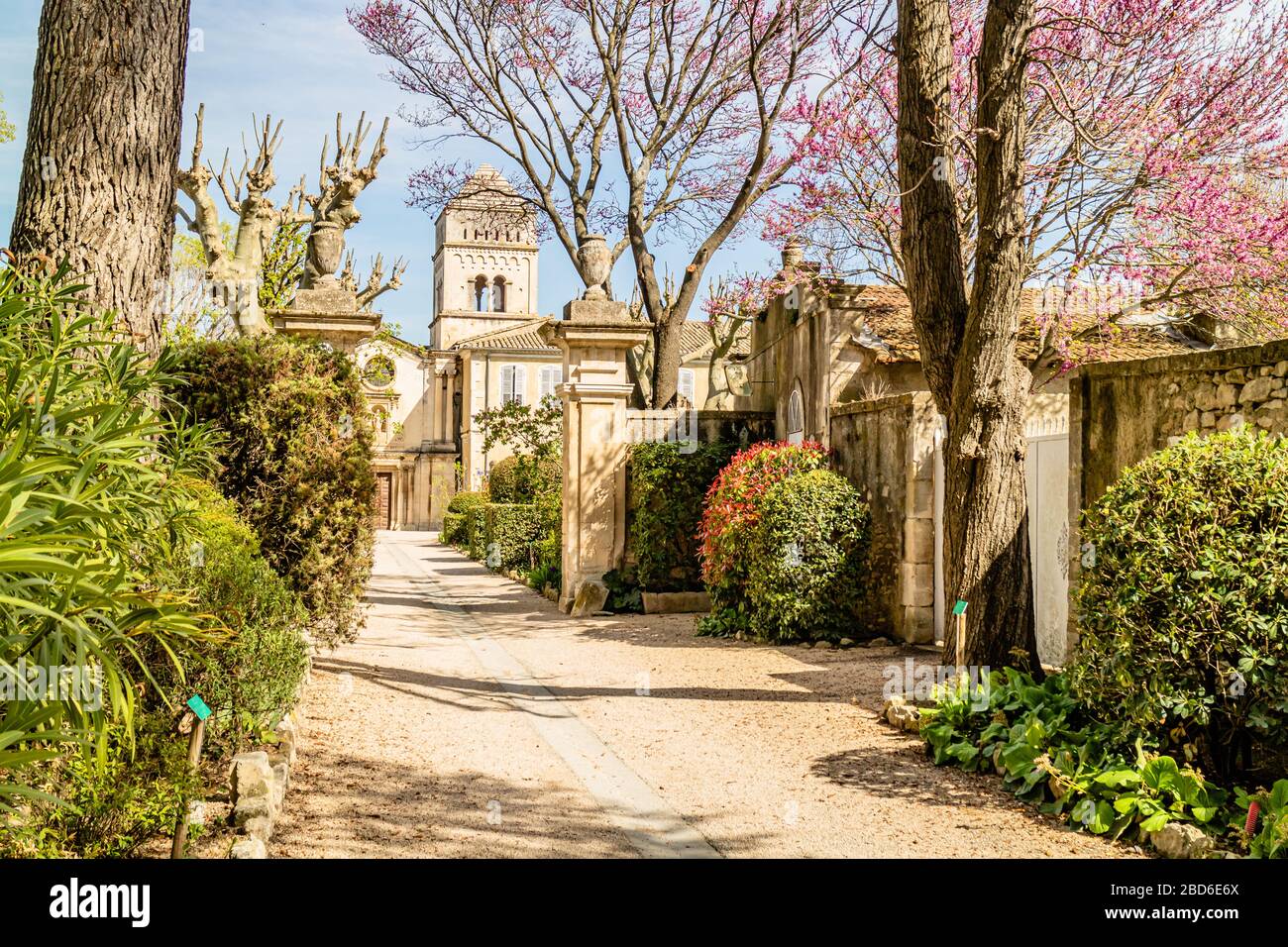 The Saint-Paul asylum where artist Vincent Van Gogh produced some of his most famous works, Saint-Rémy-de-Provence, France. Spring 2017. Stock Photo