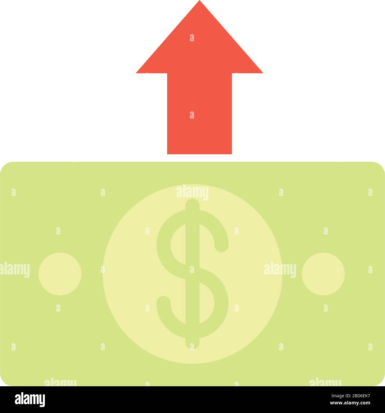money banknote up down trend, rising food prices, flat style icon ...