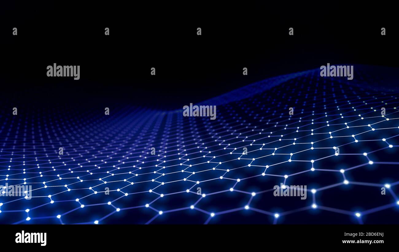 Blue hexagonal mesh structure hi-res stock photography and images - Alamy