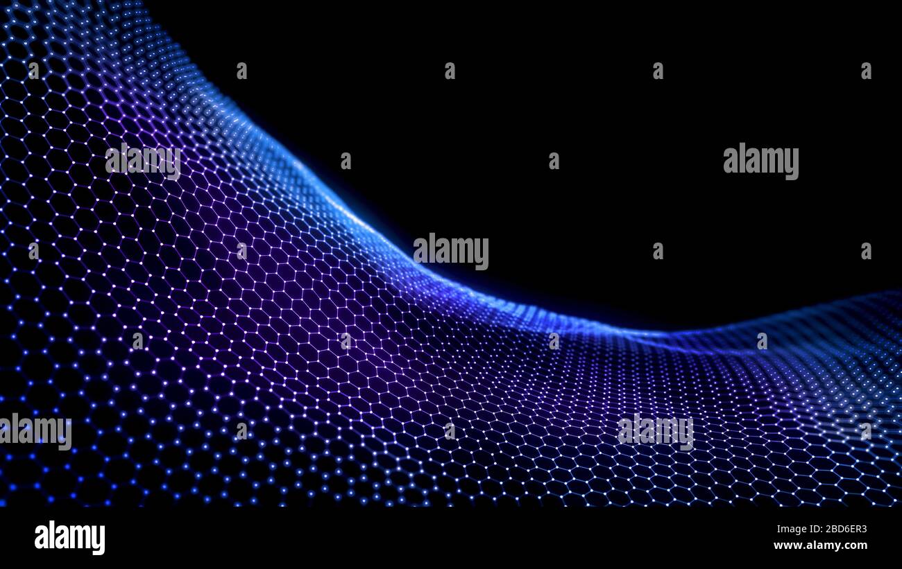 Abstract blue hexagon mesh hi-res stock photography and images - Alamy