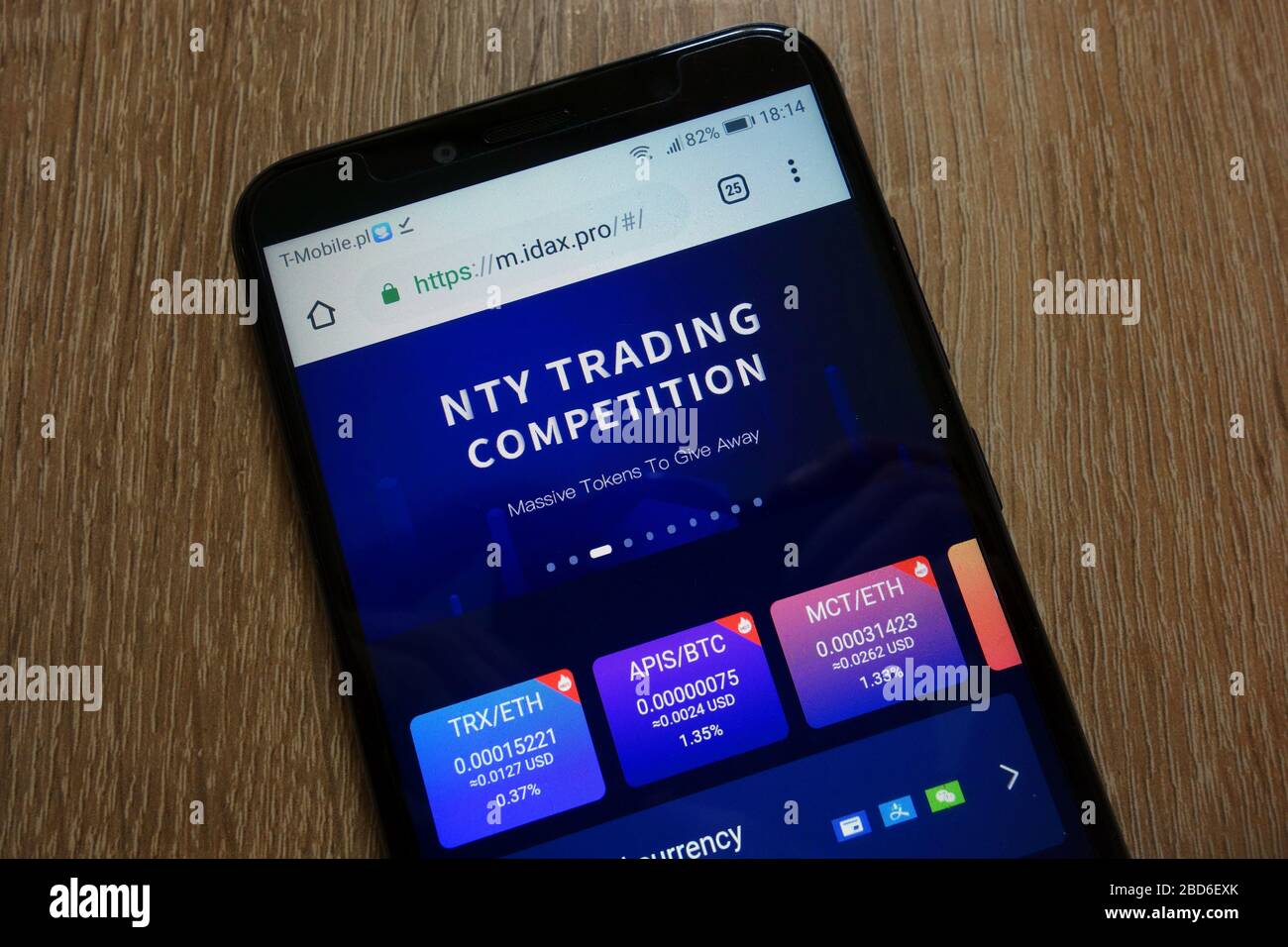 Idax cryptocurrency exchange website (m.idax.pro) displayed on smartphone  Stock Photo - Alamy