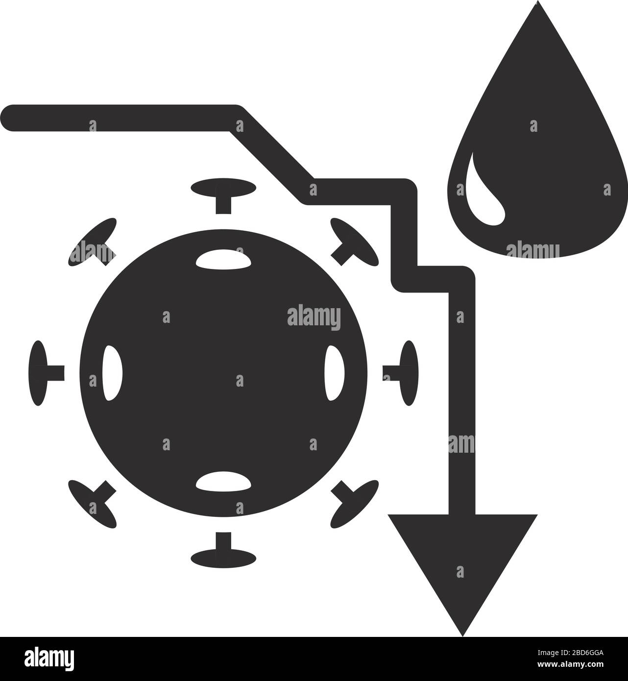 export decline trade crisis economy, oil price crash vector illustration silhouette style icon Stock Vector