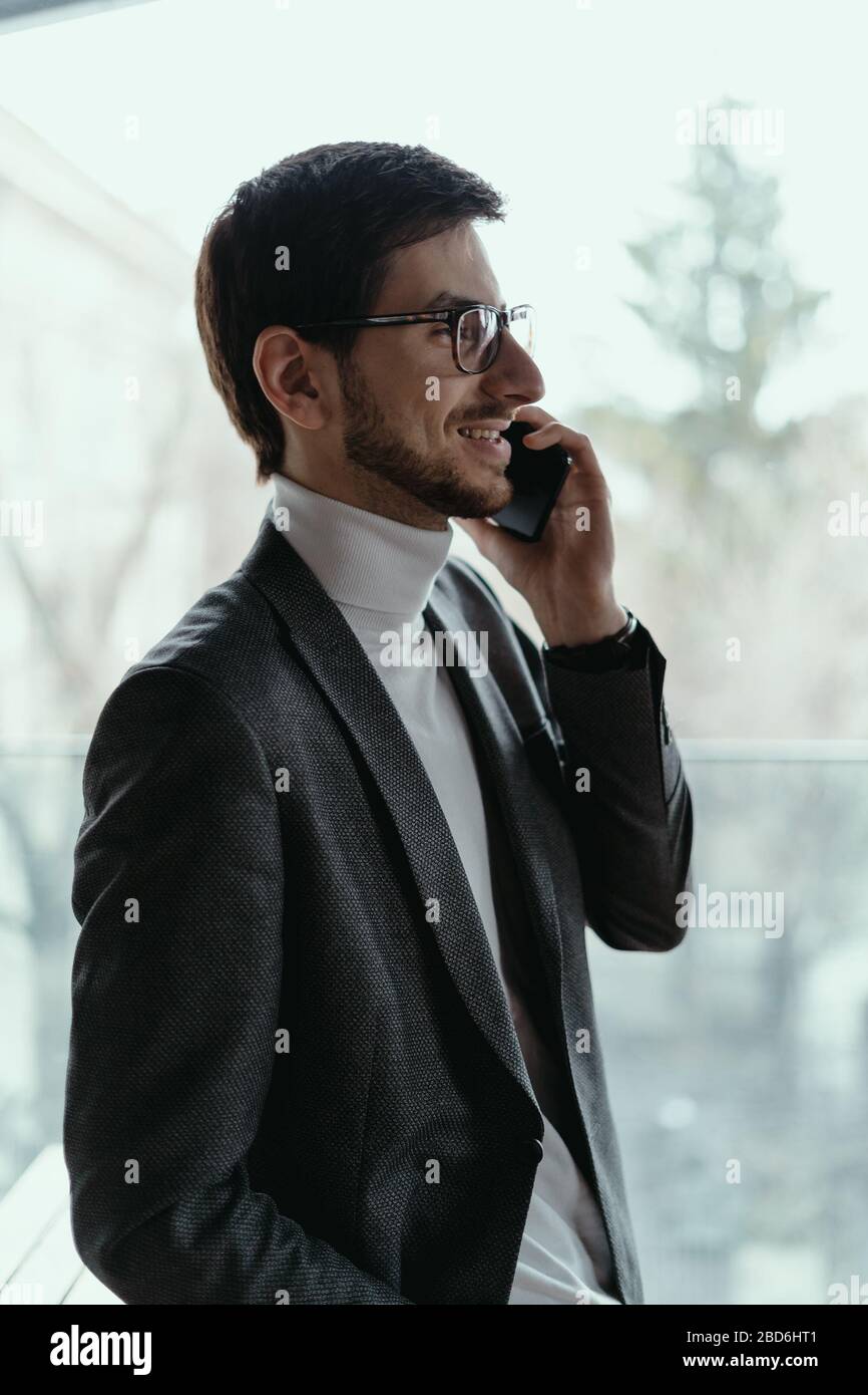 Young man wearing turtleneck hi-res stock photography and images - Alamy