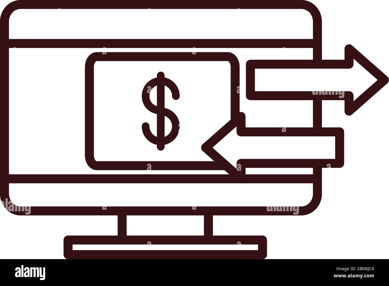 computer bank card shopping or payment mobile banking vector ...
