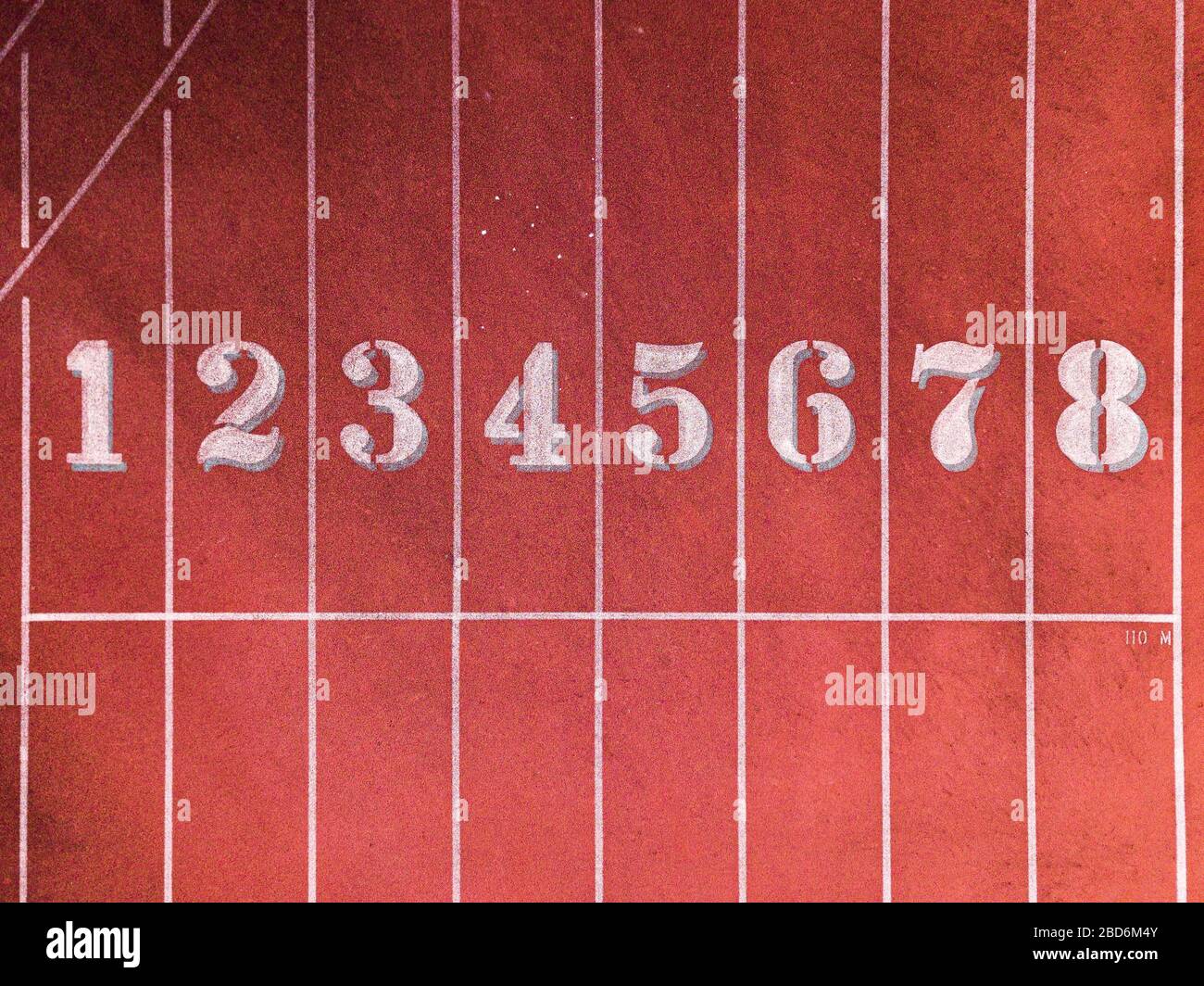 April 3, 2020: An empty track at Elmer L. Gordon Stadium located on the campus of Rush Henrietta High School near Rochester, NY during the Coronavirus pandemic. Photo by Alan Schwartz/Cal Sport Media Stock Photo