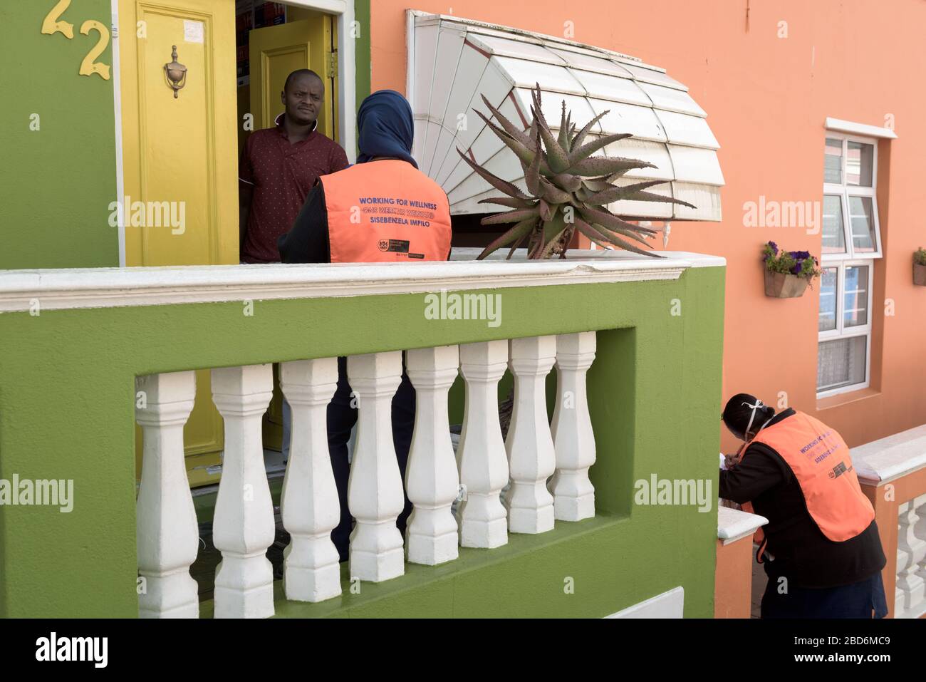 Cape Town medical staff conduct doortodoor screening in the historic