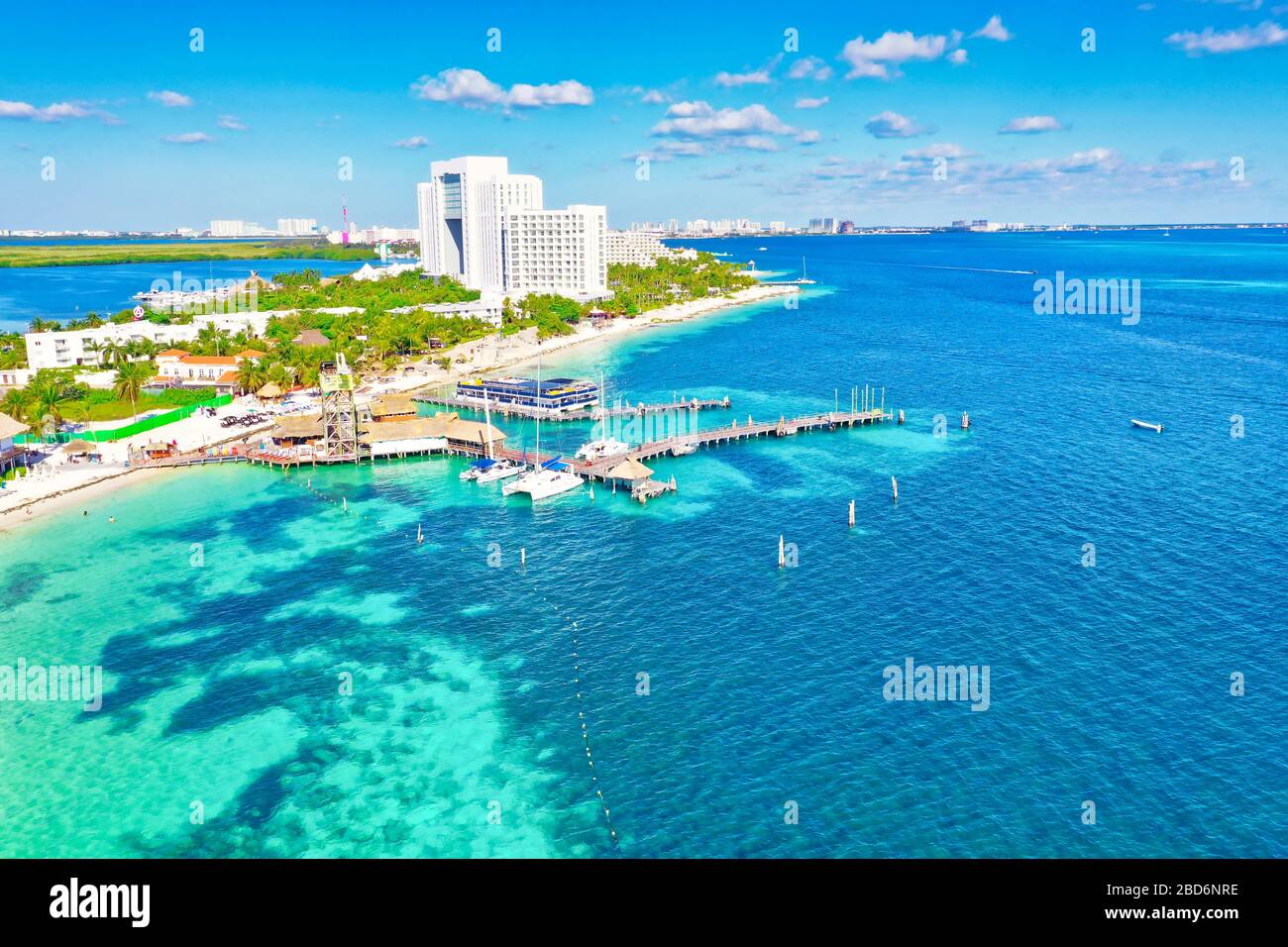 Cancun Mexico sandy beach Stock Photo