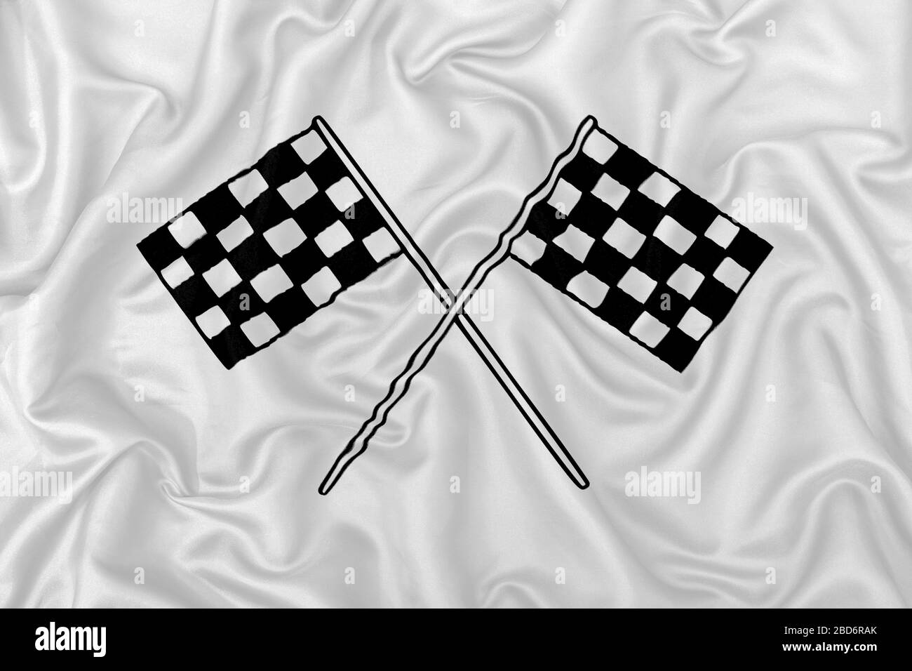 Checkered flags racing flag 3d Black and White Stock Photos & Images ...