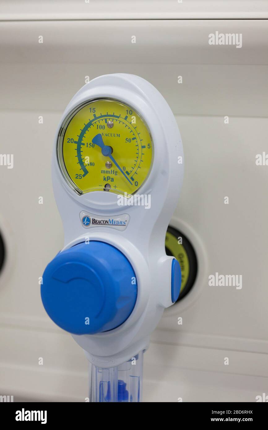 Testing equipment at clinical skill centre, training NHS staff Stock