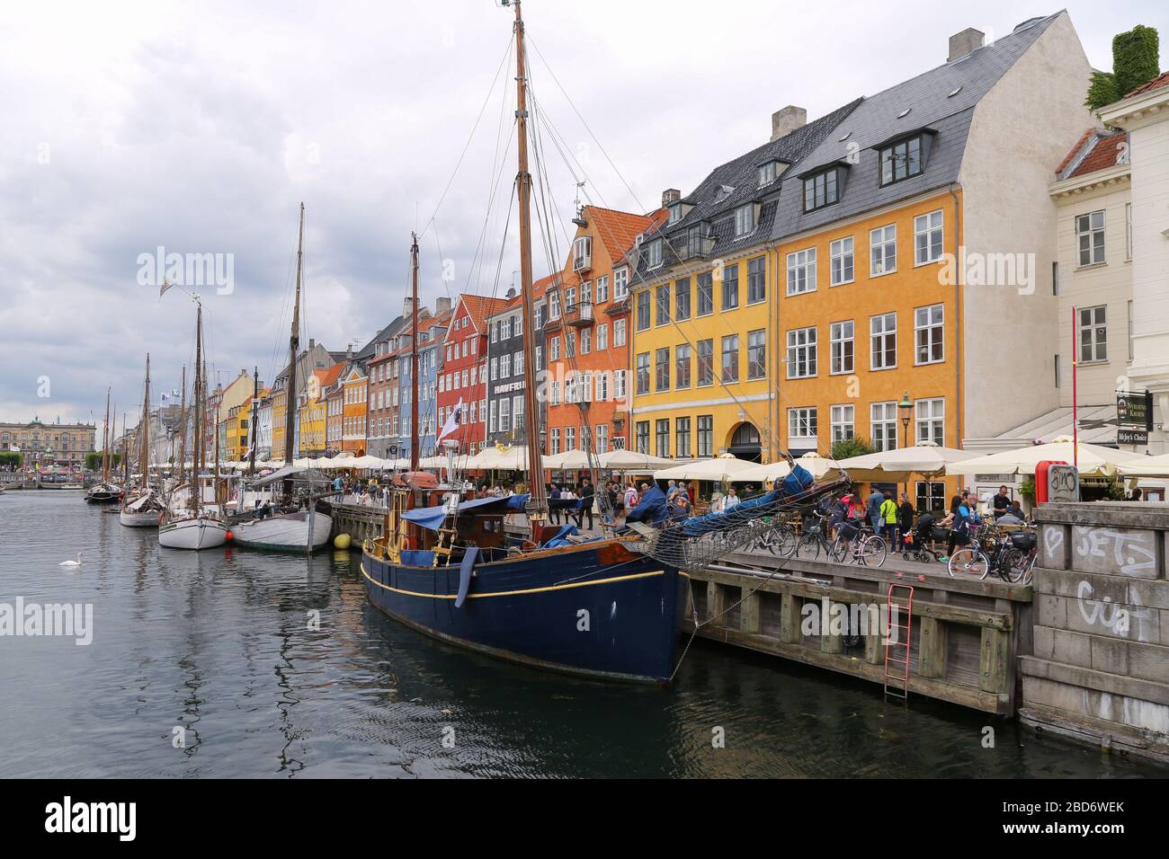 Nyhaven, Kopenhagen, Denmark Stock Photo