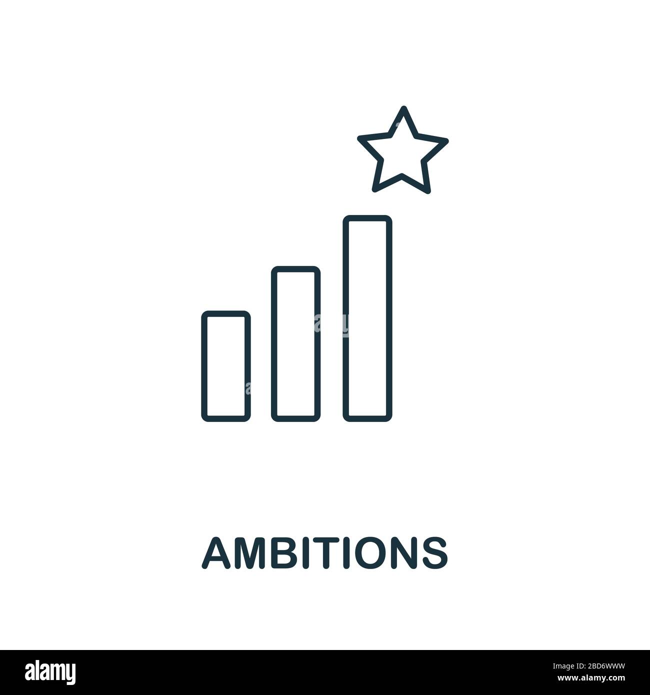 Ambitions icon. Line style symbol from productivity icon collection.  Ambitions creative element for logo, infographic, ux and ui Stock Photo -  Alamy