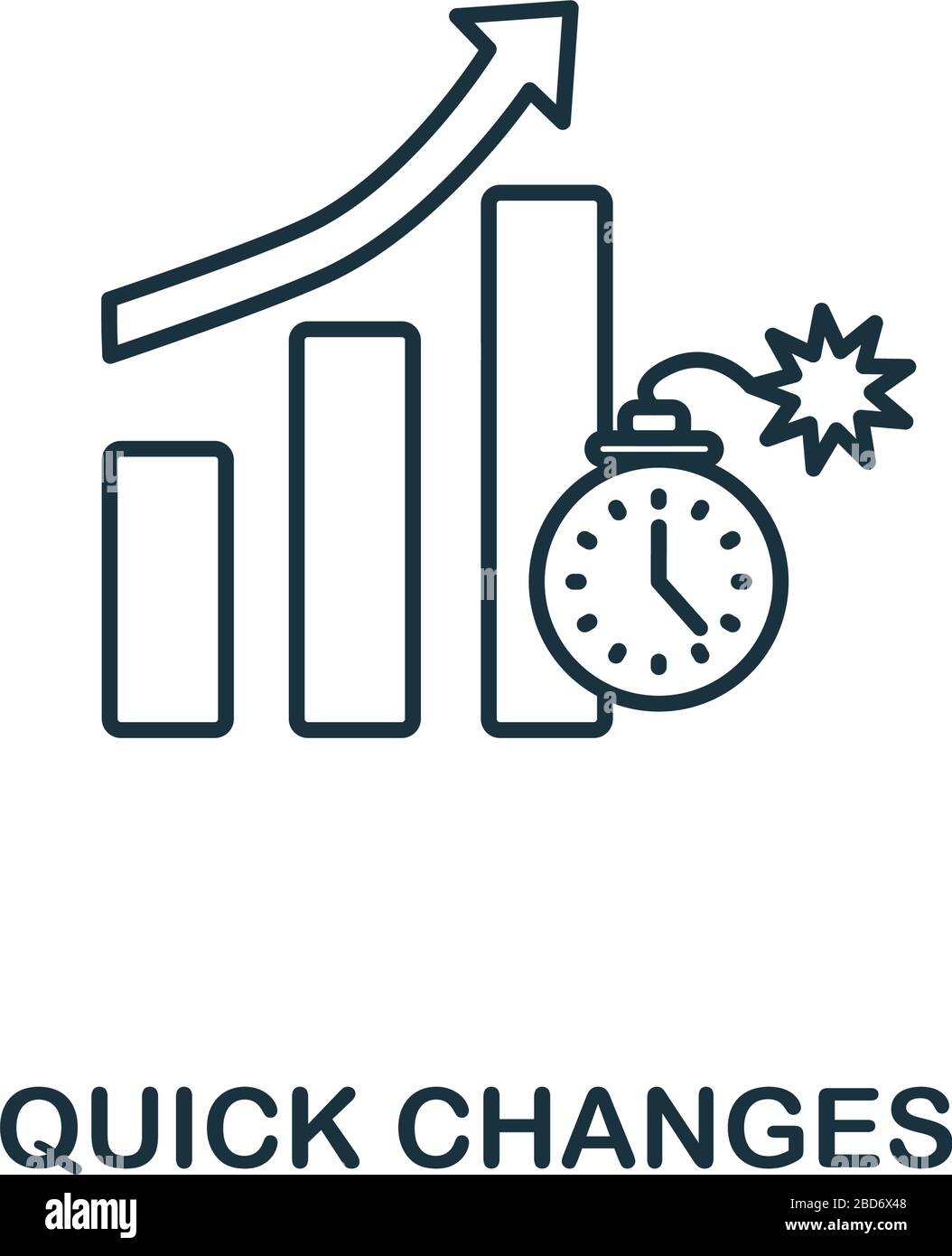Quick Changes icon. Line style symbol from productivity icon collection