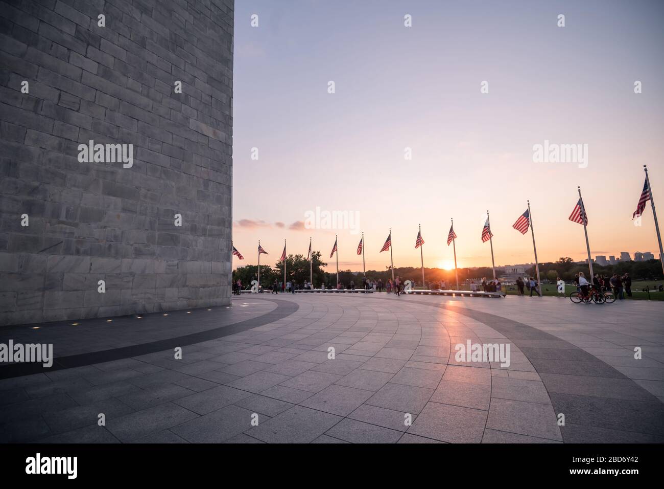 Washington monument in Washington DC, United States of America, USA Stock Photo