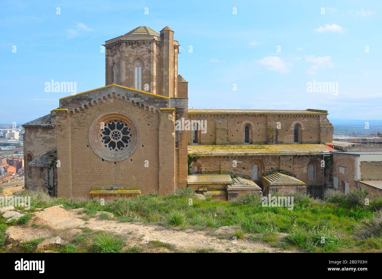 Die Stadt Lleida (Lerida) in Katalonien, Spanien: Kathedrale und Burg Seu Vella Stock Photo