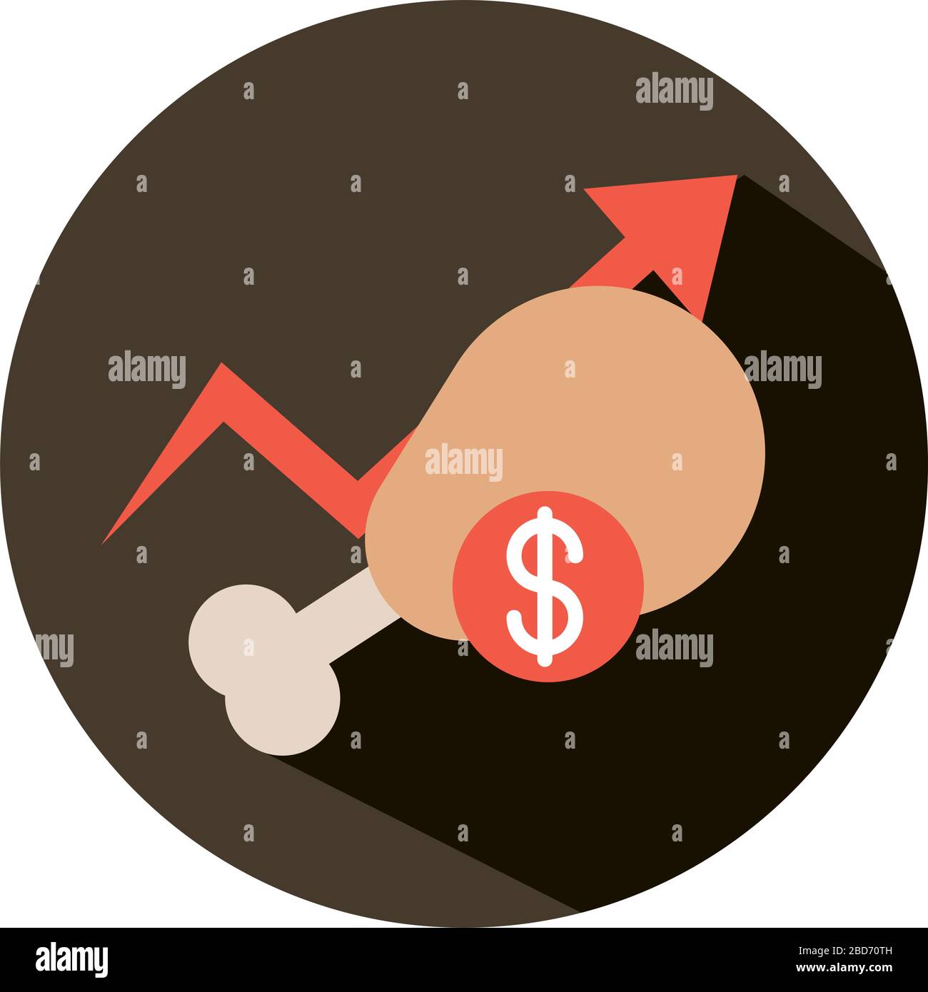chicken leg money increase arrow market, rising food prices, block