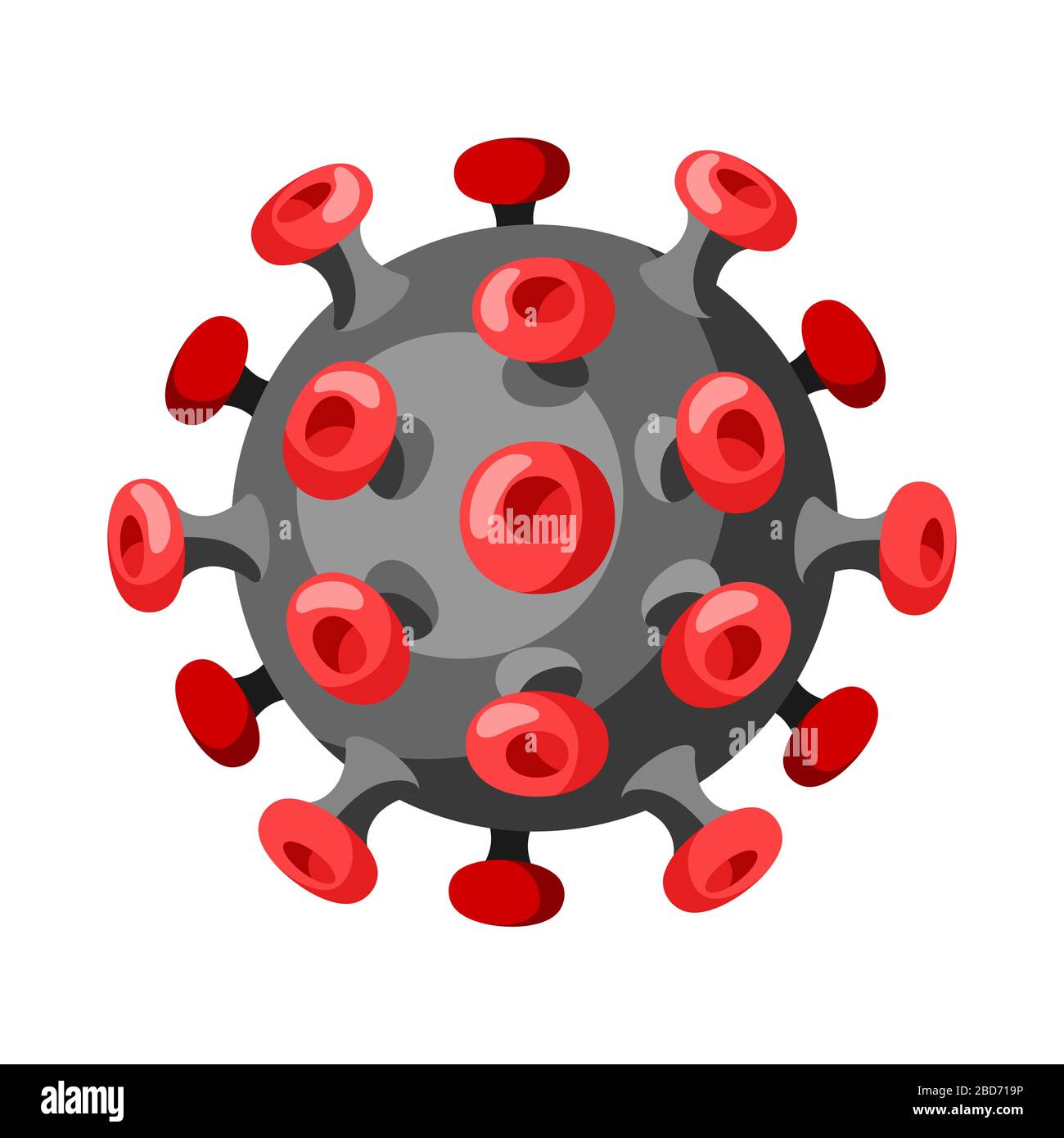 Icon of coronavirus molecule Covid-19. Illustration of new ...
