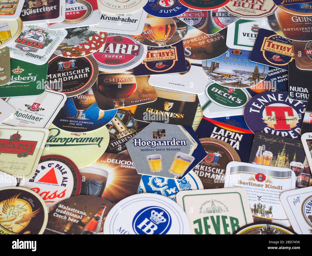 Beer Mats Collection High Resolution Stock Photography And Images