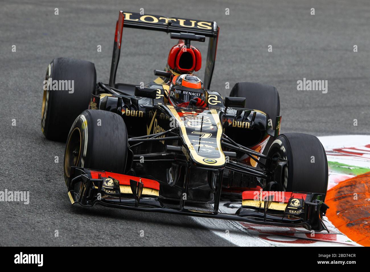 Kimi Raikkonen, Lotus E21 Renault,Italian GP 2013, Monza Stock