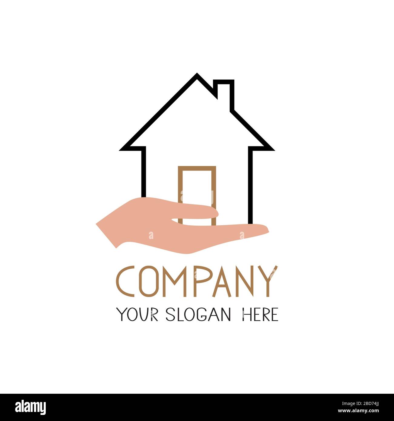 House icon Vector simple flat logo symbol Stock Vector Image & Art - Alamy