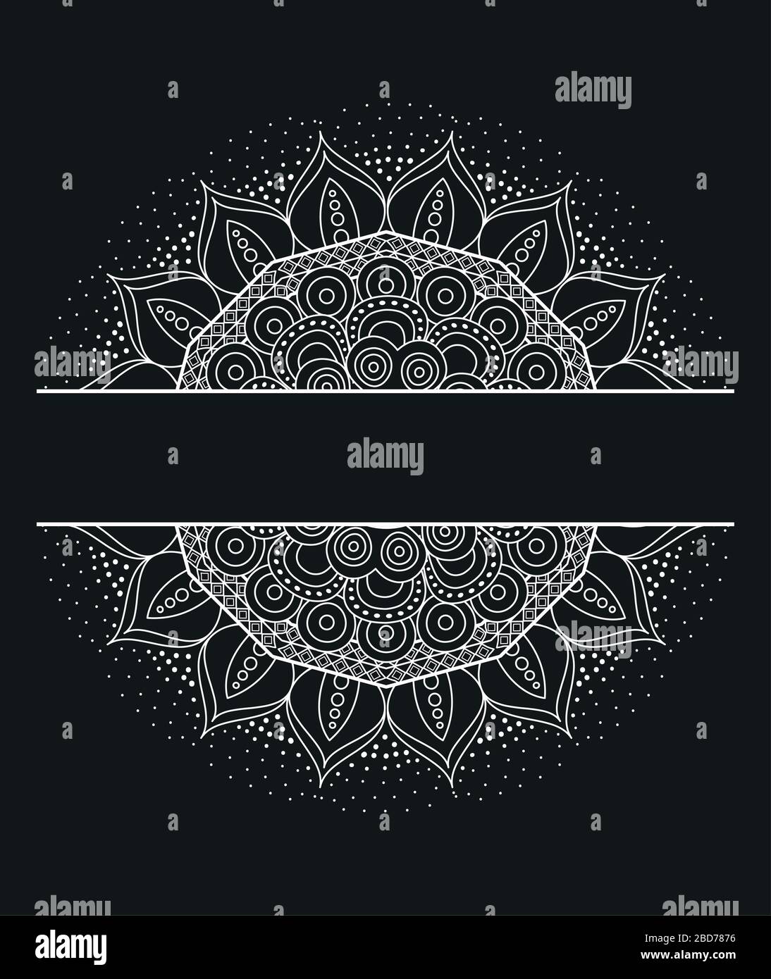 Download Beautiful Mandala With Black Color Background Stock Vector Image Art Alamy