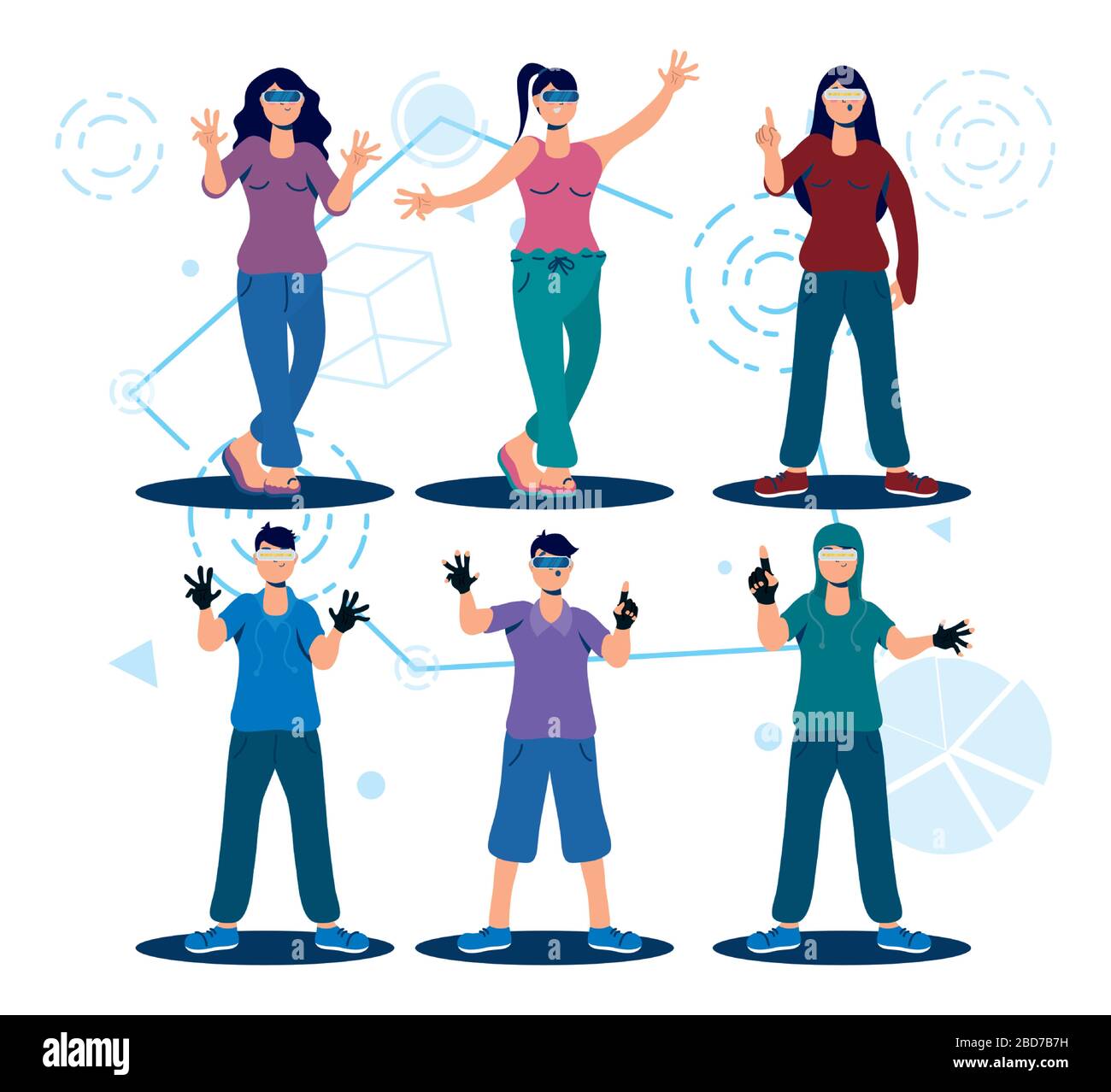 people using augmented reality technology Stock Vector Image & Art - Alamy