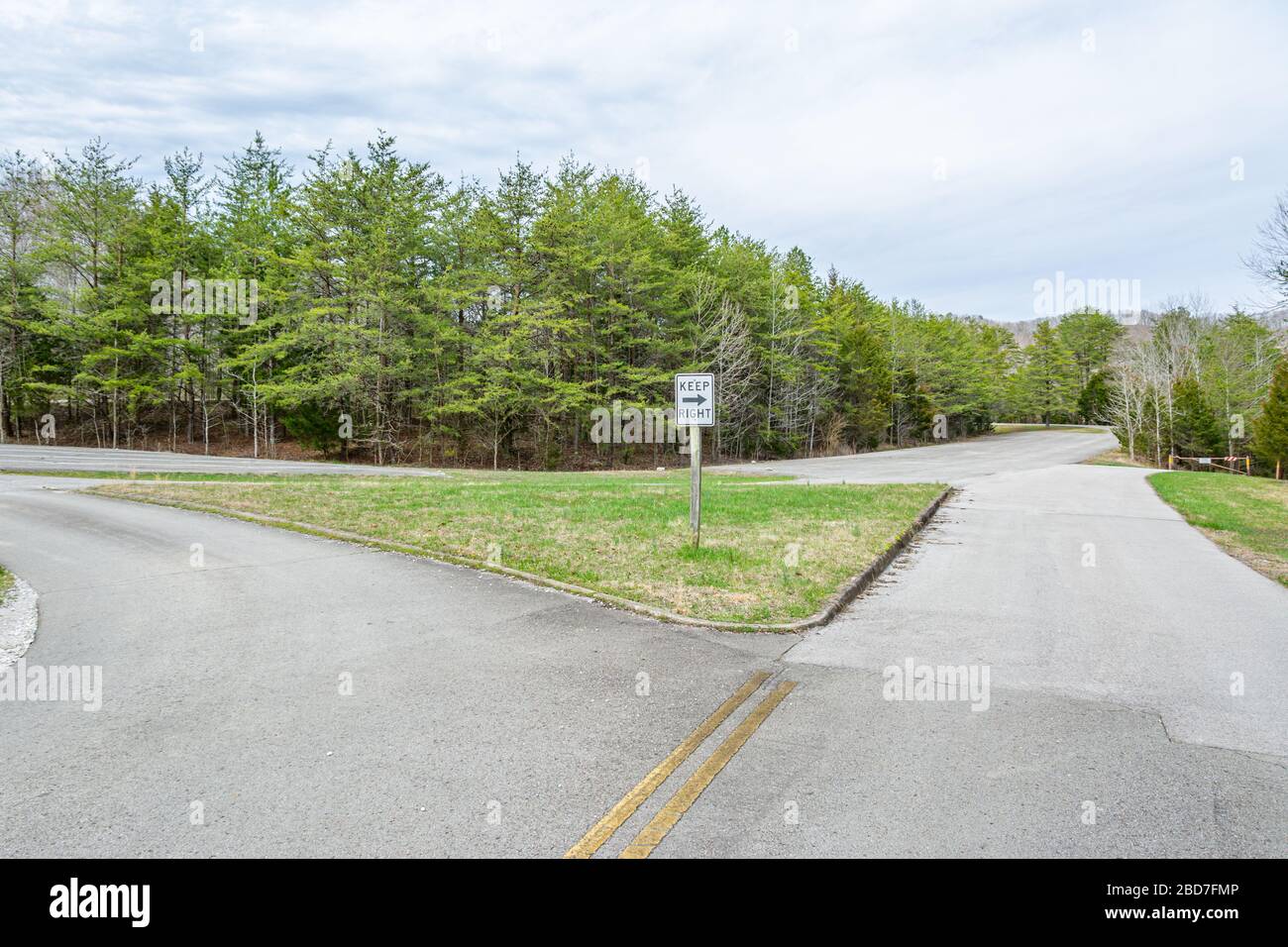 Road to boat ram in the Twin Knobs Recreation Area in Kentucky Stock Photo Alamy