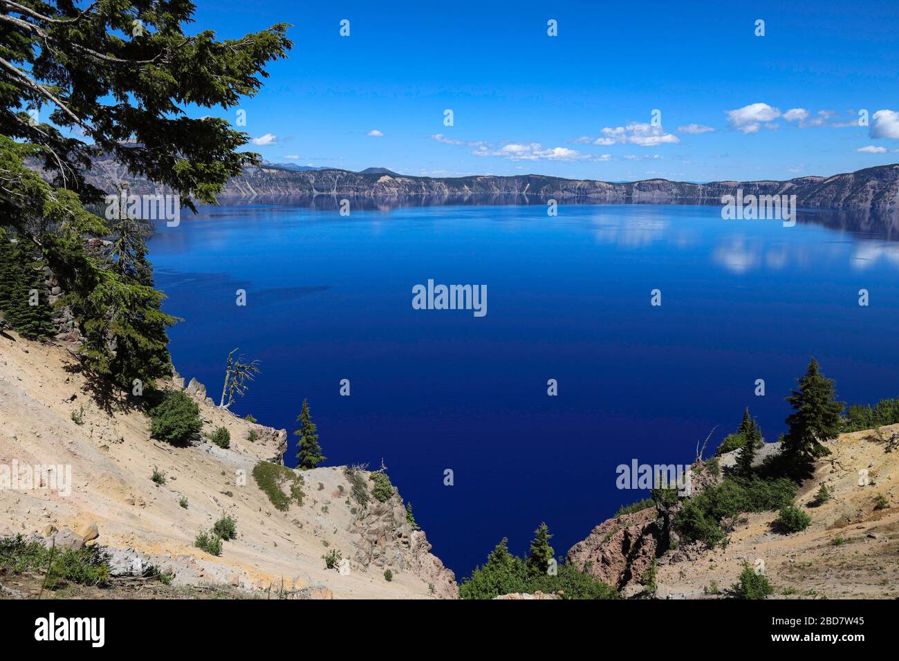 Crater Lake on a Clear Day seen from the Rim Village Visitor Center Stock  Photo - Alamy
