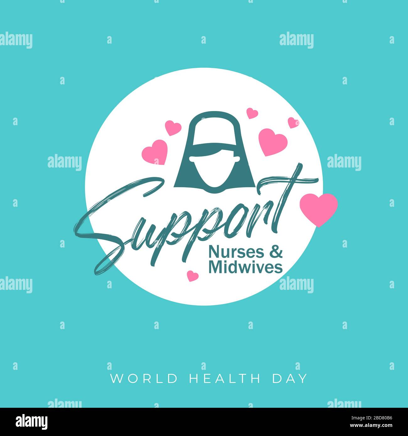 Design about world health day celebration with support nurses and ...