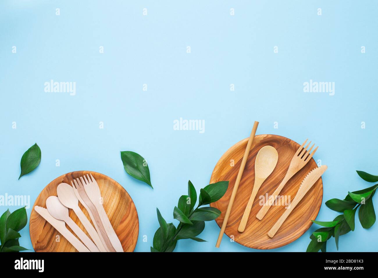 Environmental protection. Utensils made of natural materials Stock